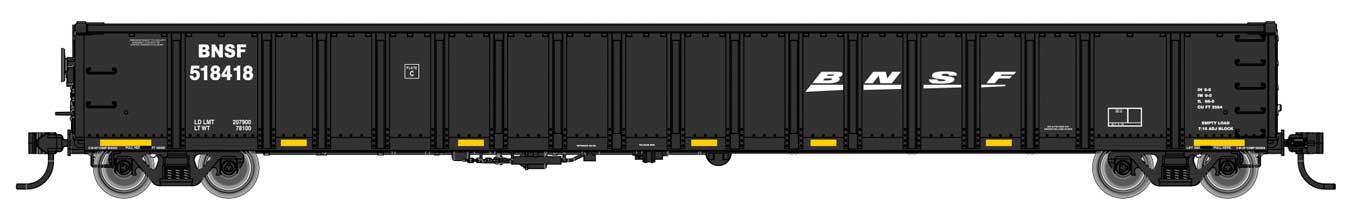 WalthersMainline 910-6433 | 68' Railgon Gondola - Ready To Run - BNSF #518418 | HO Scale