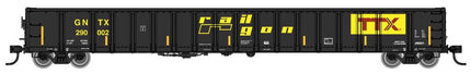 WalthersMainline 910-6445 | 68' Railgon Gondola - Ready To Run - Railgon GNTX #290002 | HO Scale