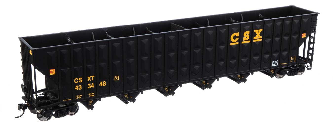 WalthersMainline 910-6758 | 73'3" Greenville 7,000 Cubic Foot Wood Chip Hopper - Ready to Run - CSX #433448 | HO Scale