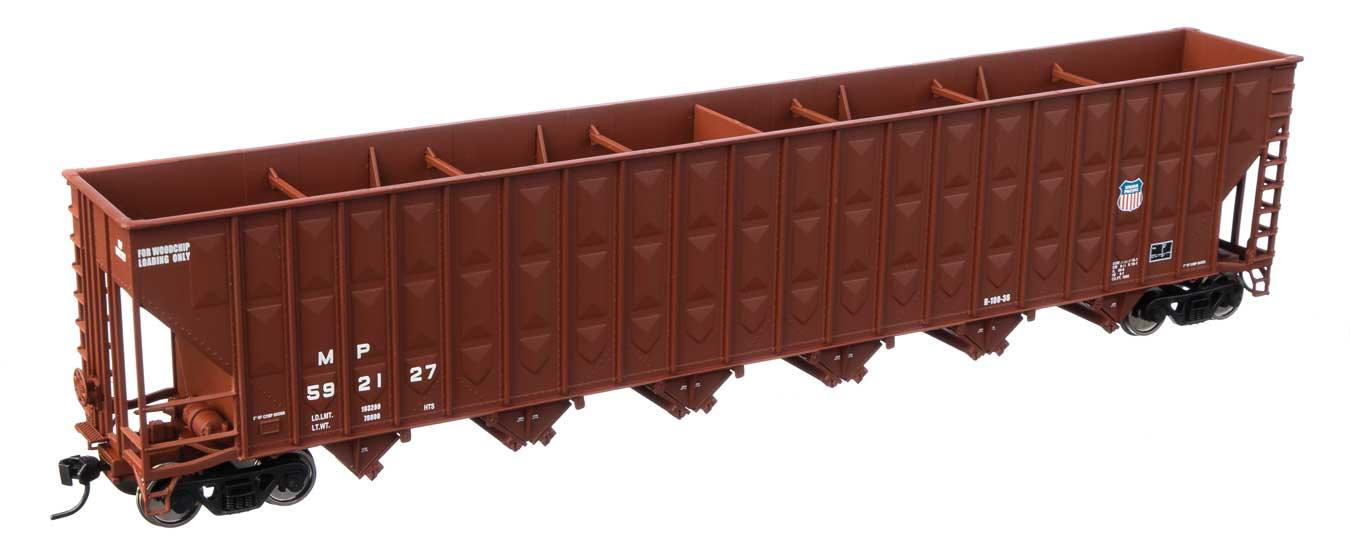WalthersMainline 910-6788 | 73'3" Greenville 7,000 Cubic Foot Wood Chip Hopper - Ready to Run - Union Pacific(R) Missouri Pacific(TM) #592127 | HO Scale