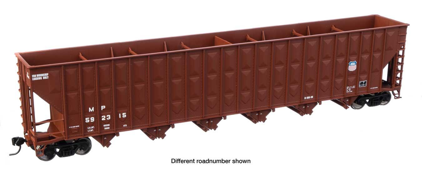 WalthersMainline 910-6789 | 73'3" Greenville 7,000 Cubic Foot Wood Chip Hopper - Ready to Run - Union Pacific(R) Missouri Pacific(TM) #592178 | HO Scale
