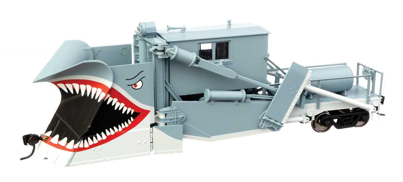 WalthersProto 920-110134 | Jordan Spreader - Ready to Run - Maintenance-of-Way - Shark Teeth graphics | HO Scale