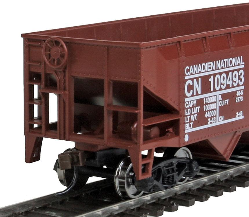 WalthersTrainline 931-1424 | Offset Hopper - Ready to Run - Canadian National (brown, white; Large Logo) | HO Scale
