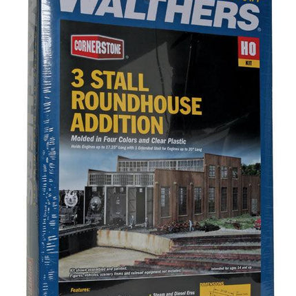 Walthers Cornerstone 933-2901 | 3-Stall Modern Roundhouse Addition | HO Scale