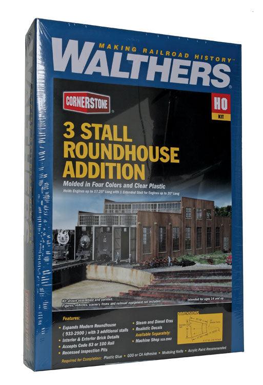 Walthers Cornerstone 933-2901 | 3-Stall Modern Roundhouse Addition | HO Scale