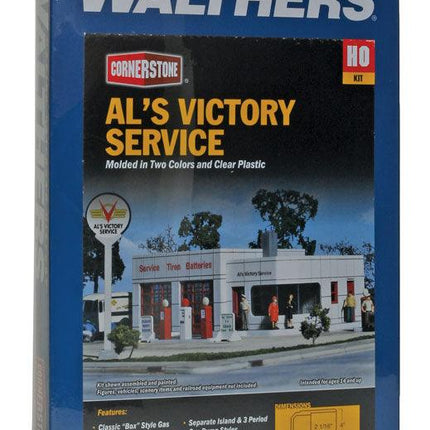 Walthers Cornerstone 933-3072 | Al's Victory Service Gas Station | HO Scale