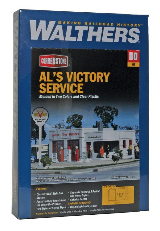 Walthers Cornerstone 933-3072 | Al's Victory Service Gas Station | HO Scale
