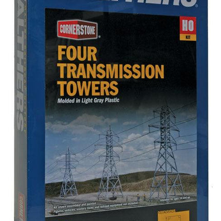 Walthers Cornerstone 933-3121 | High-Voltage Transmission Tower (4 pk) | HO Scale