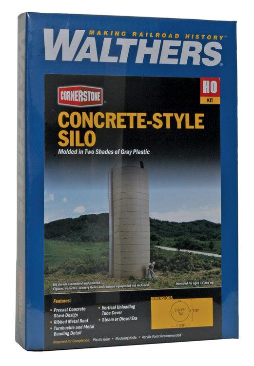Walthers Cornerstone 933-3332 | Concrete-Style Silo Kit | HO Scale