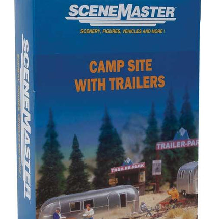 Walthers SceneMaster 949-2902 | Camp Site with Two Trailers Kit | HO Scale