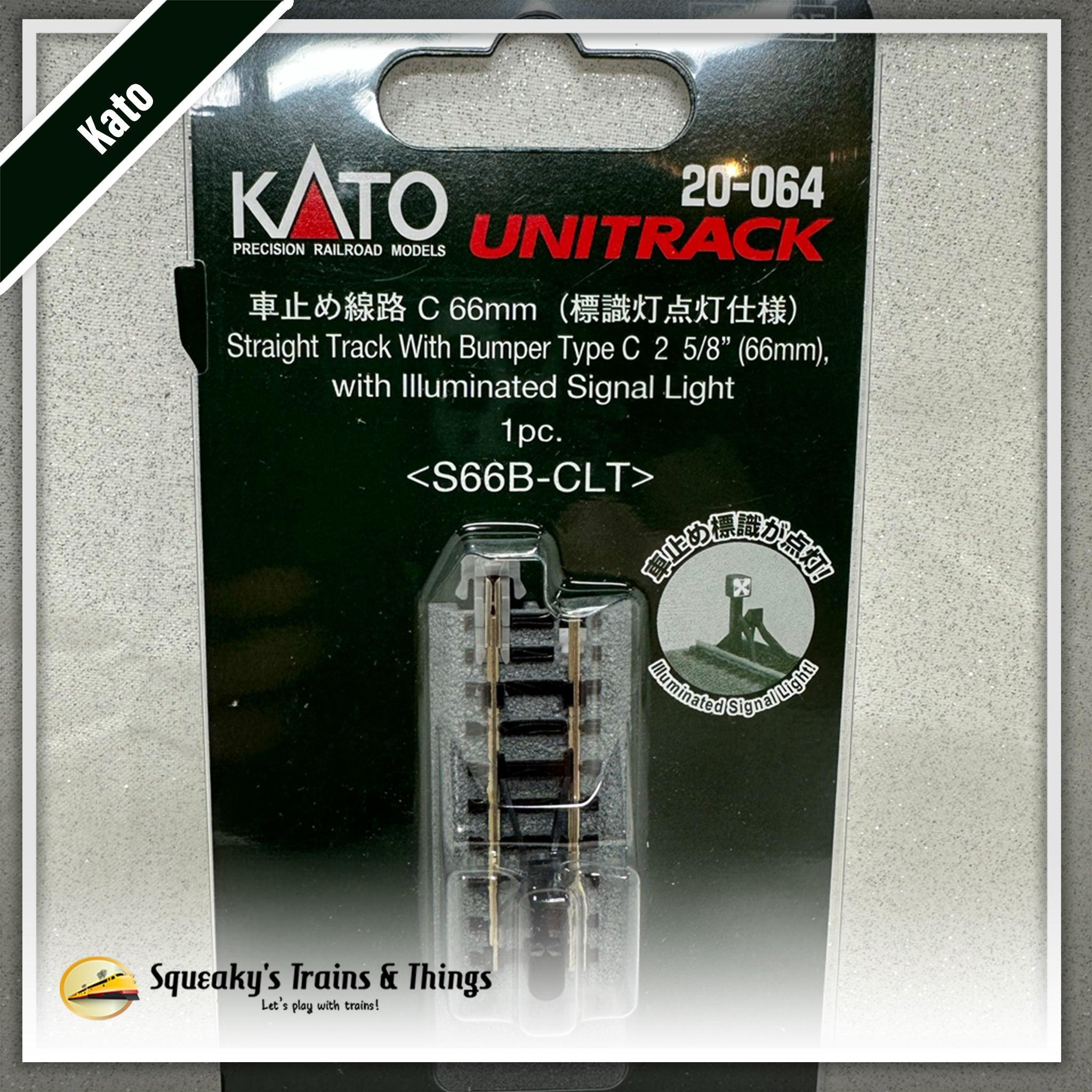 Kato 20-064 | Unitrack 66mm (2 5/6") Illuminated Bumper Track 'C' | N Scale