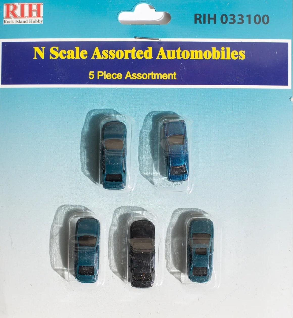 Rock Island Hobby 033100 | Assorted Automobiles (5) | N Scale