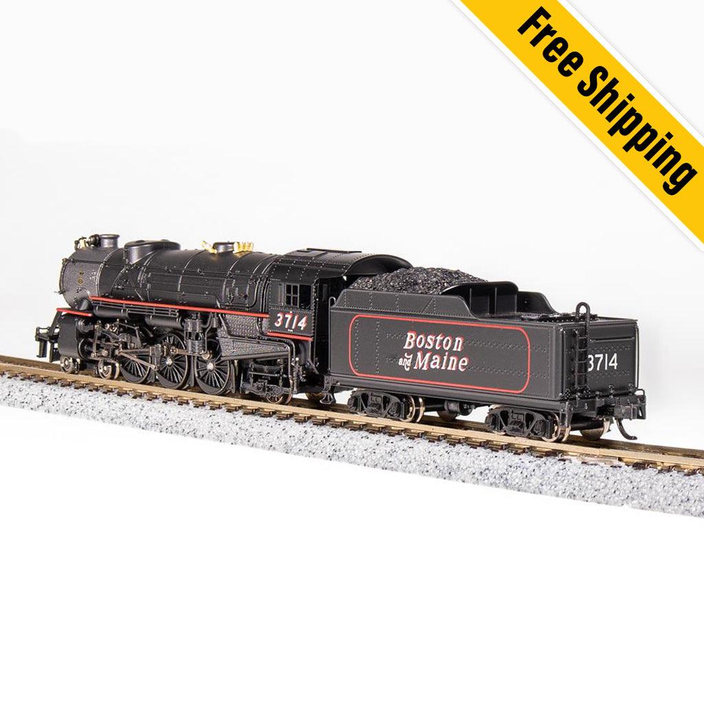 Broadway Limited 6923 | Heavy Pacific 4-6-2, B&M 3714, Speed Lettering, Paragon4 Sound/DC/DCC | N Scale