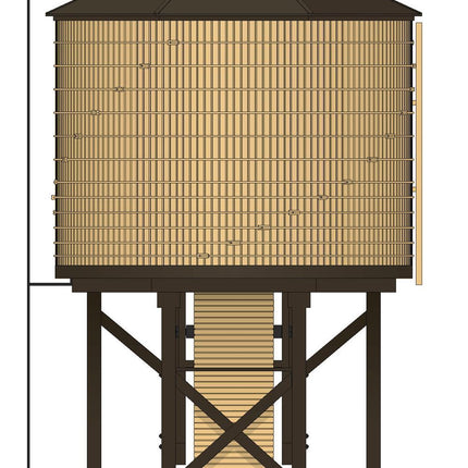 Broadway Limited 7912 | Operating Water Tower w/ Sound - Weathered Yellow - Unlettered | HO Scale