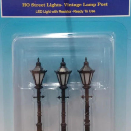 Rock Island Hobby 012107 | Street Lights (3) - Vintage Lamp Post | HO Scale