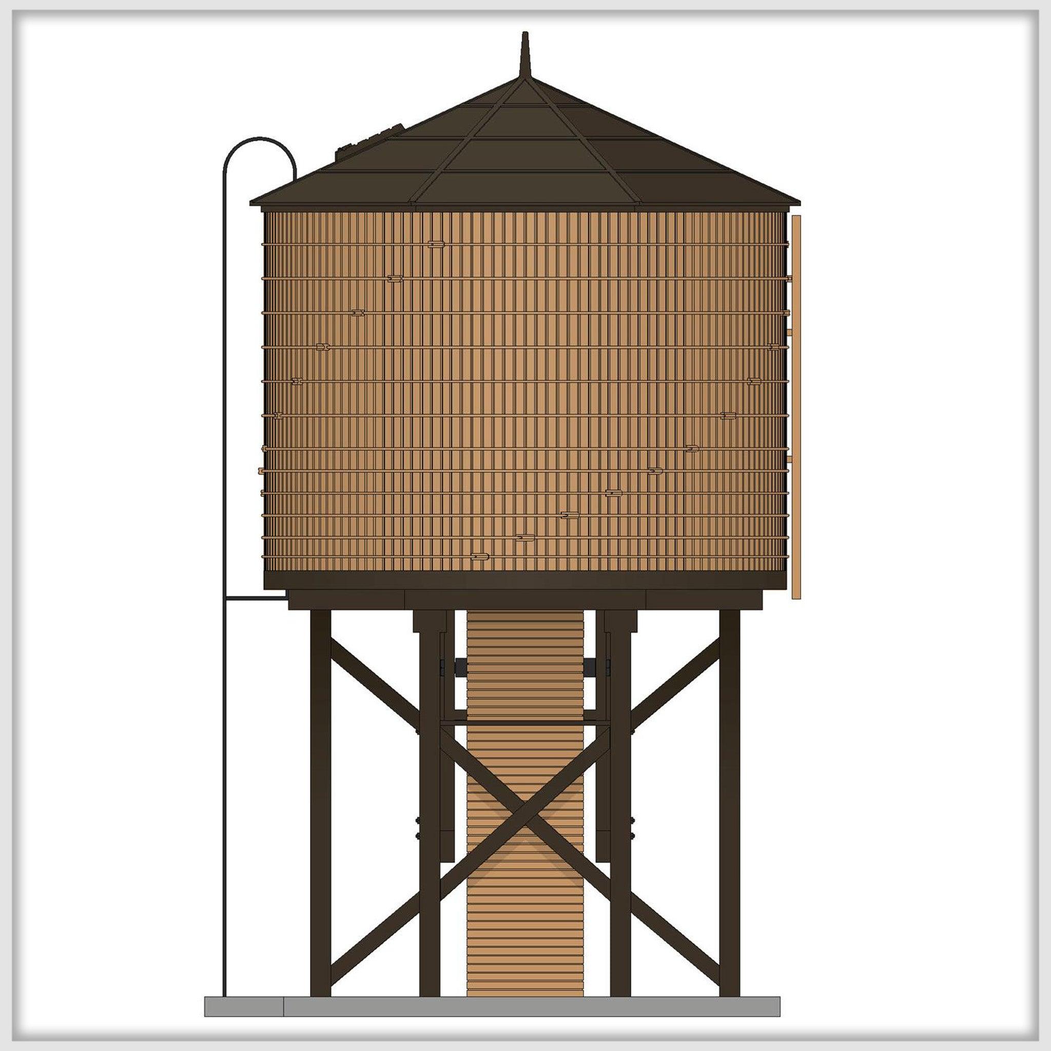 Broadway Limited 7910 | Operating Water Tower w/ Sound - Weathered Brown - Unlettered | HO Scale