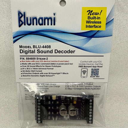 SoundTraxx 884609 | BLU-4408 Blunami Steam-2 Sound Decoder | Multi Scale