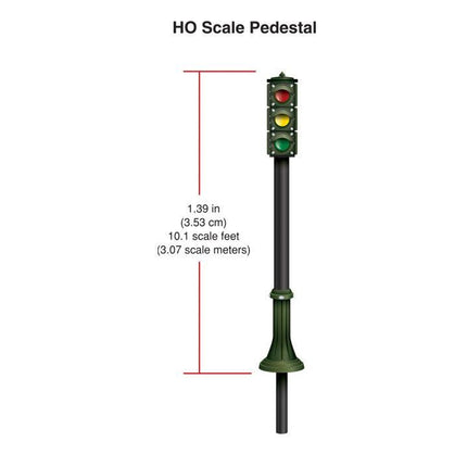 Woodland Scenics 5651 | Just Plug Lighting System - Pedestal Traffic Lights | HO Scale