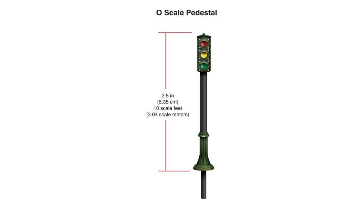 Woodland Scenics 5664 | Just Plug Lighting System - Pedestal Traffic Lights | O Scale