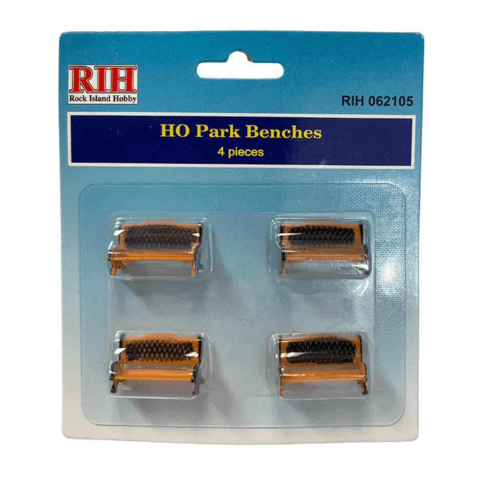 Rock Island Hobby 062105 | Park Benches (4) | HO Scale