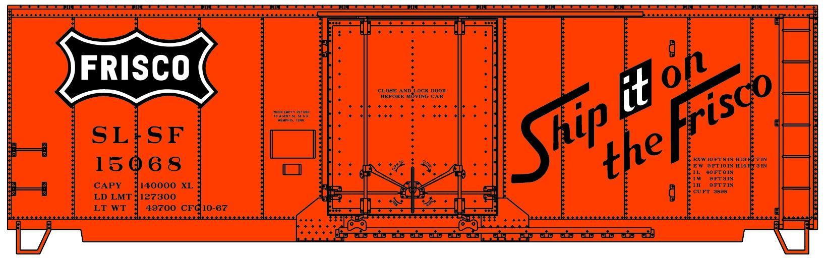 Accurail 3138 | 40' Plug Door Boxcar - Frisco - SL-SF | HO Scale