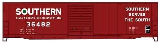 Accurail 5725 | 50′ Welded Side Door Steel Boxcar - Southern | HO Scale