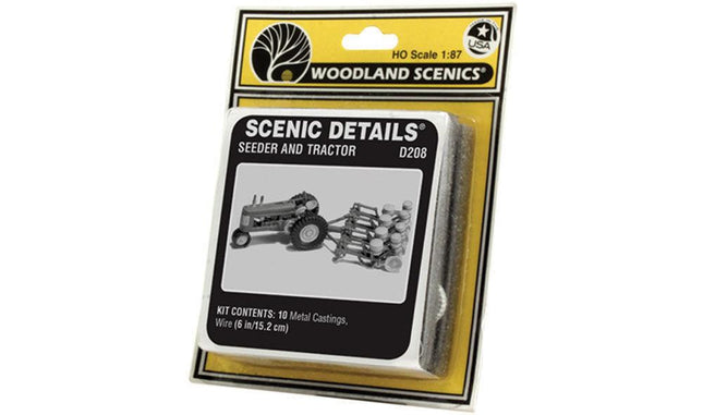 Woodland Scenics 208 | Seeder & Tractor (1938-1946) Kit | HO Scale
