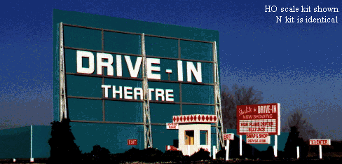 Blair Line 168 | Drive-in Theatre Kit - Laser Cut Kit | HO Scale