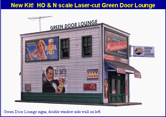 Blair Line 2008 | Green Door Lounge - Laser Cut Kit | HO Scale