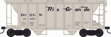 Bowser 43258 | H34 Covered Hopper Cars - Denver & Rio Grande Western - Blt 3-46 Repack 3-46 Road #18362 | HO Scale