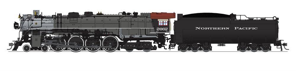 Broadway Limited 6964 | Northern Pacific A-3 4-8-4, #2662, Post-1947, Gray Boiler, Paragon4 Sound/DC/DCC, Smoke | HO Scale