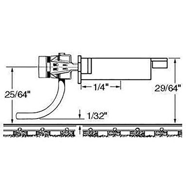 Kadee 178 | #158 "Scale" Whisker® Metal Couplers & Scale Gearboxes - Medium (9/32") Centerset Shank | HO Scale