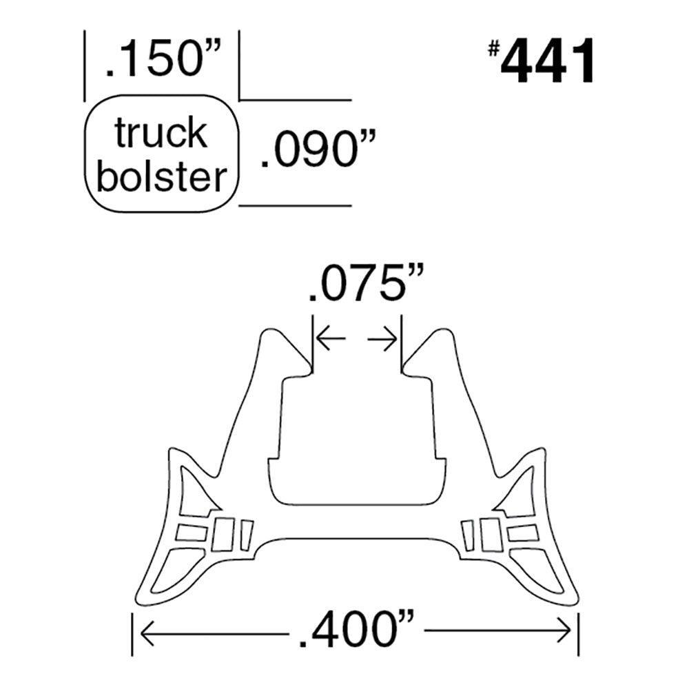 Kadee 441 | Brake Pads - Narrow Bolster Trucks - Detail Parts (HO Scale)