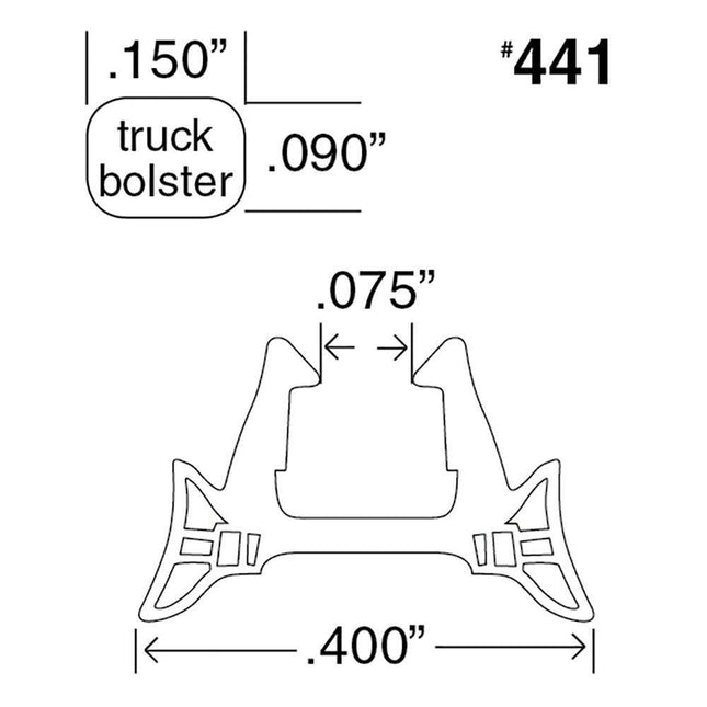 Kadee 441 | Brake Pads - Narrow Bolster Trucks - Detail Parts (HO Scale)