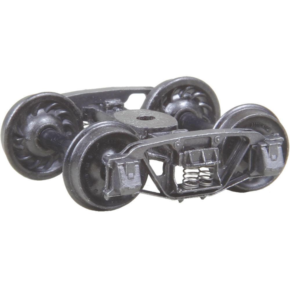 Kadee 509 | Andrews (1898) Trucks with 33" Ribbed Back Wheels - Metal Fully Sprung (HO Scale)