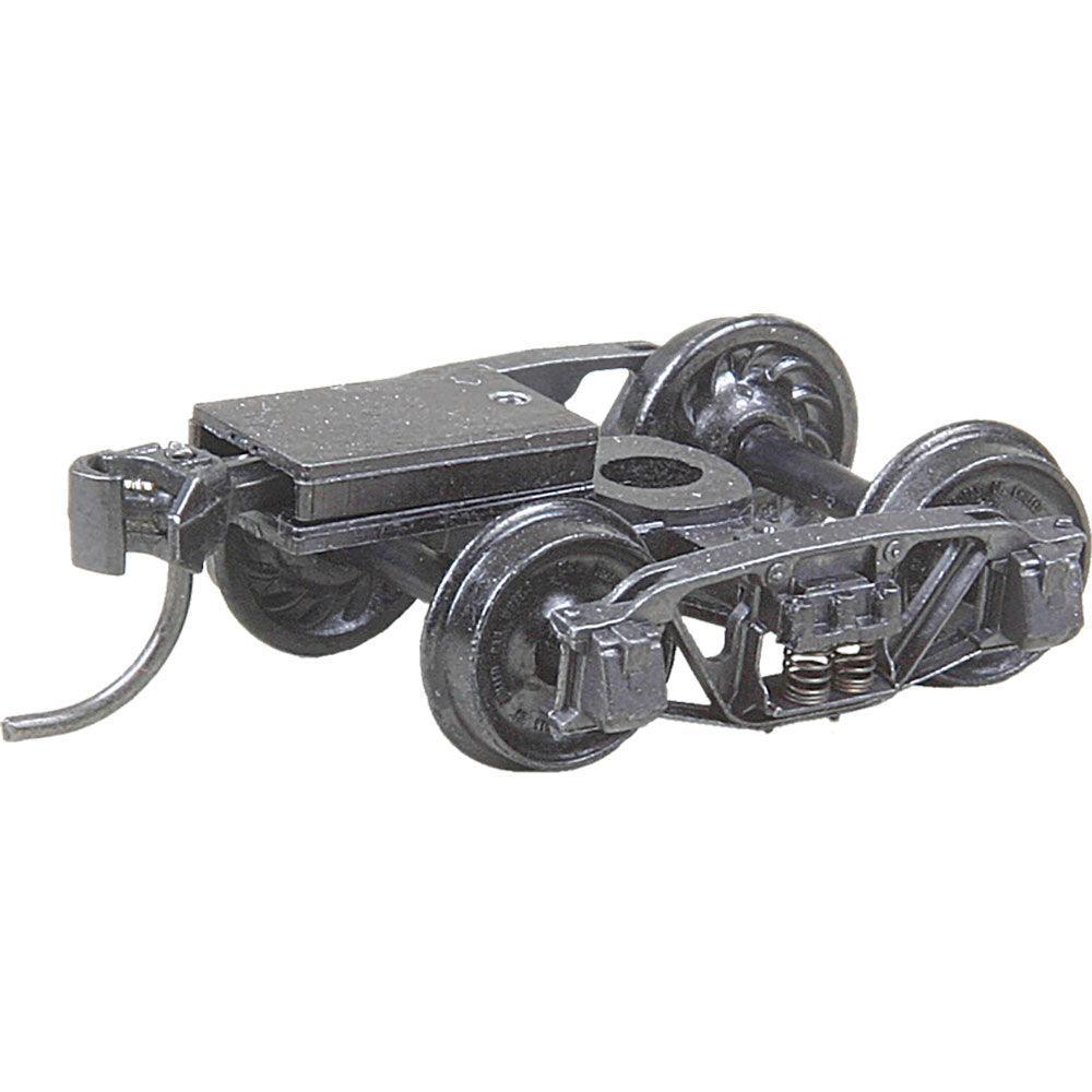 Kadee 510 | Andrews (1898) Trucks with Ready-to-Mount Couplers, 33" Ribbed Back Wheels - Metal Fully Sprung (HO Scale)