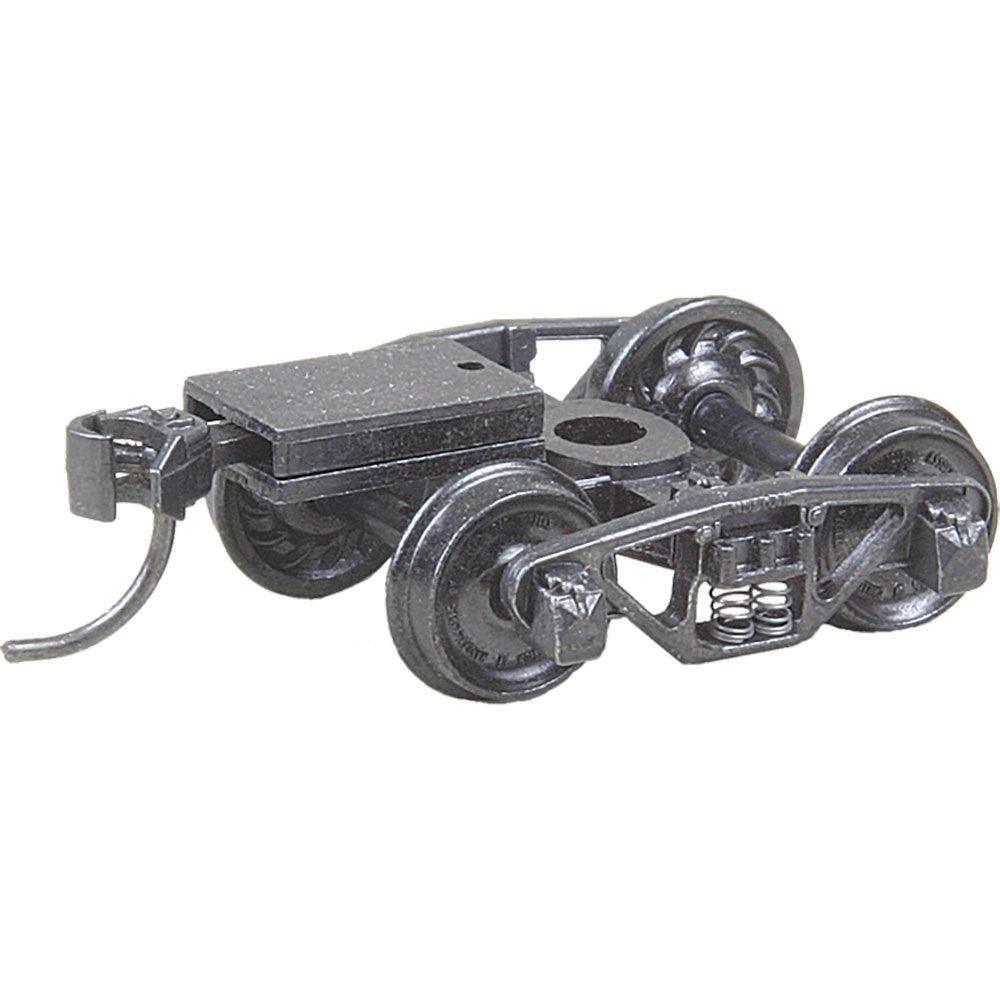 Kadee 516 | Vulcan Double Truss Trucks with Ready-to-Mount Couplers, 33" Ribbed Back Wheels - Metal Fully Sprung (HO Scale)