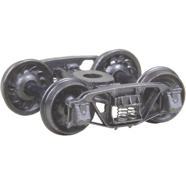 Kadee 553 | Andrews 1898 Self Centering Trucks with 33" Ribbed Back Wheels - Metal Fully Sprung (HO Scale)