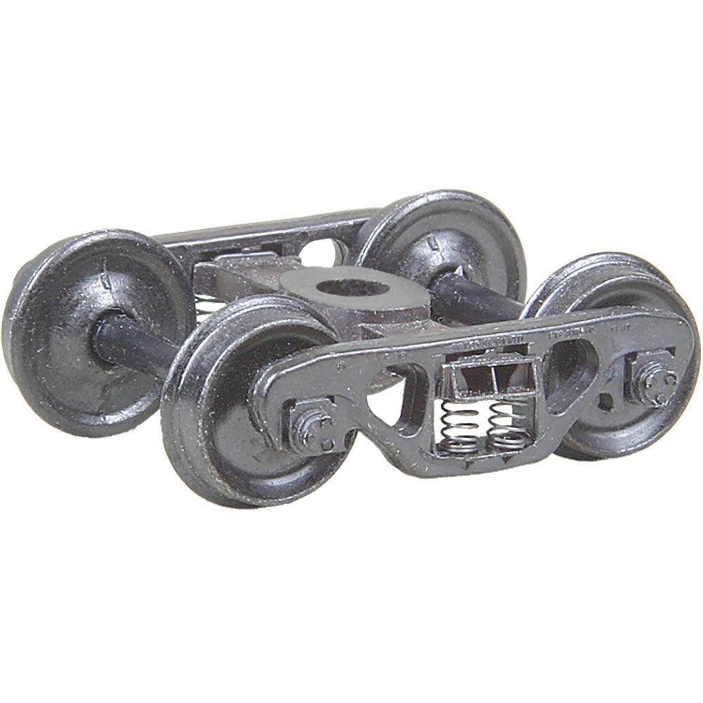 Kadee 558 | Barber® S-2 70-Ton Roller Bearing Self Centering Trucks with 33" Smooth Back Wheels - Metal Fully Sprung (HO Scale)