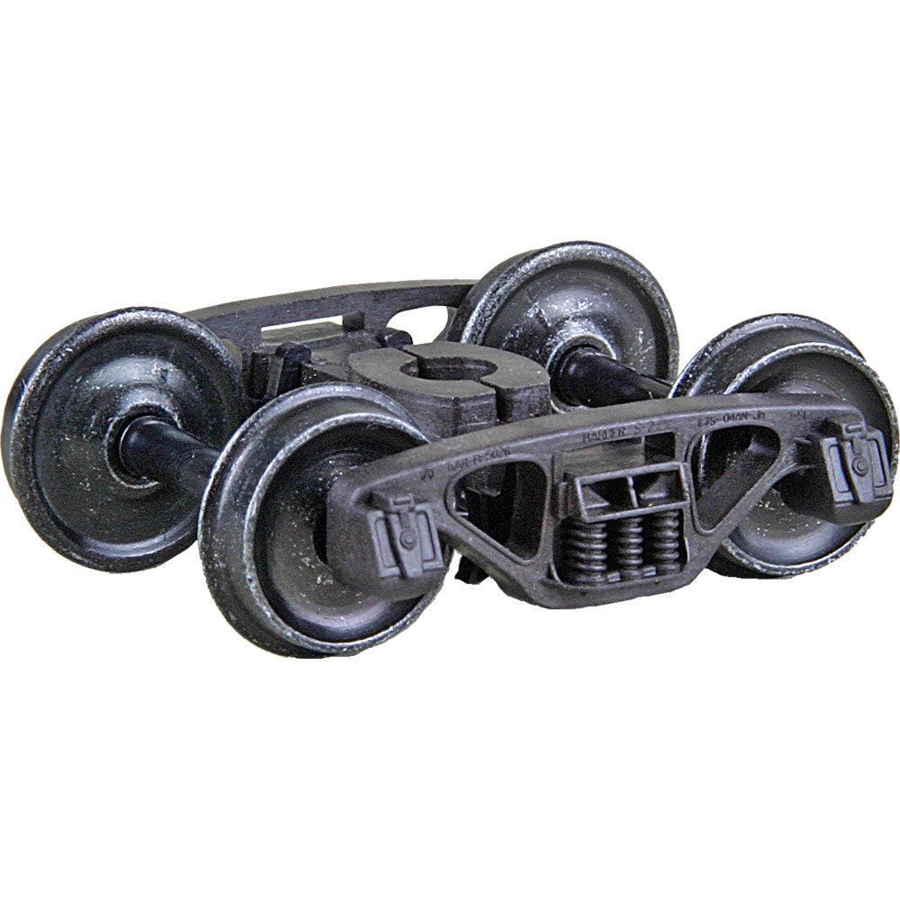 Kadee 566 | Barber® S-2-B 70-Ton Friction Bearing Self Centering Trucks with 33" Smooth Back Wheels - HGC (HO Scale)