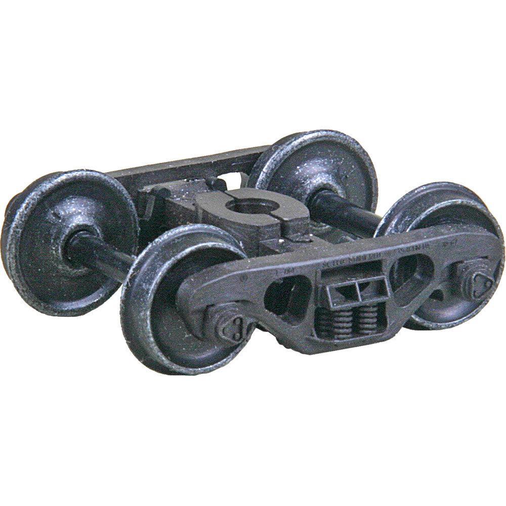Kadee 570 | Barber® S-2 70-Ton Roller Bearing Self Centering Trucks with 33" Smooth Back Wheels - HGC (HO Scale)