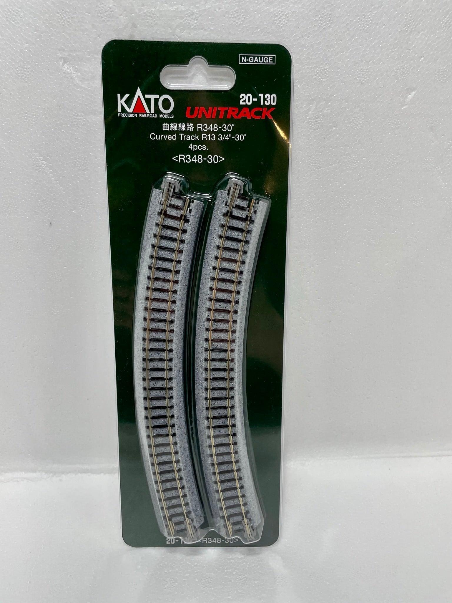 Kato 20-130 | Unitrack 348mm (13 3/4") - 30 Degrees Curved Track [4 pcs] | N Scale