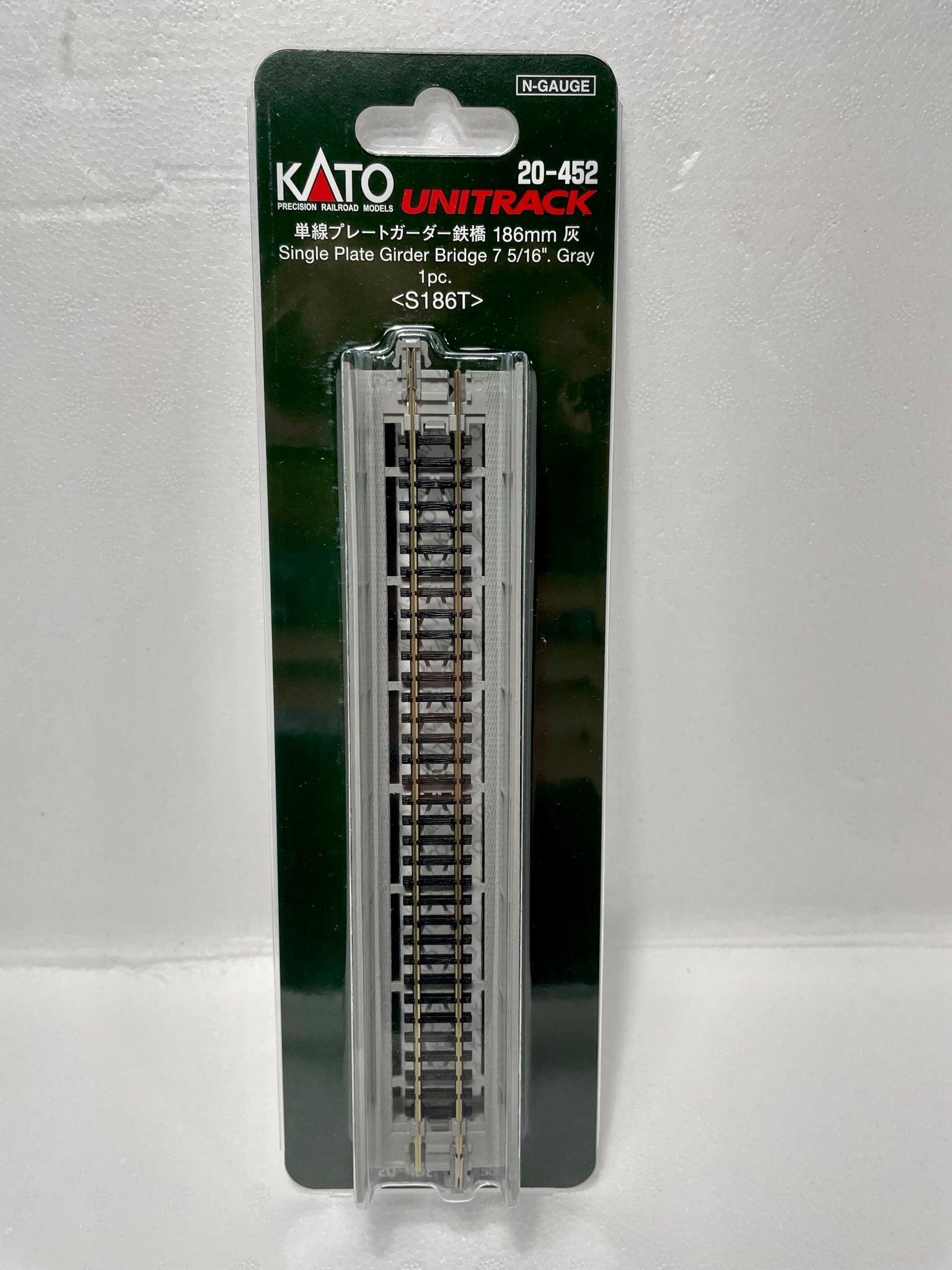 Kato 20-452 | Unitrack 186mm (7 5/16") Single Plate Girder Bridge - Gray [1 pc] | N Scale