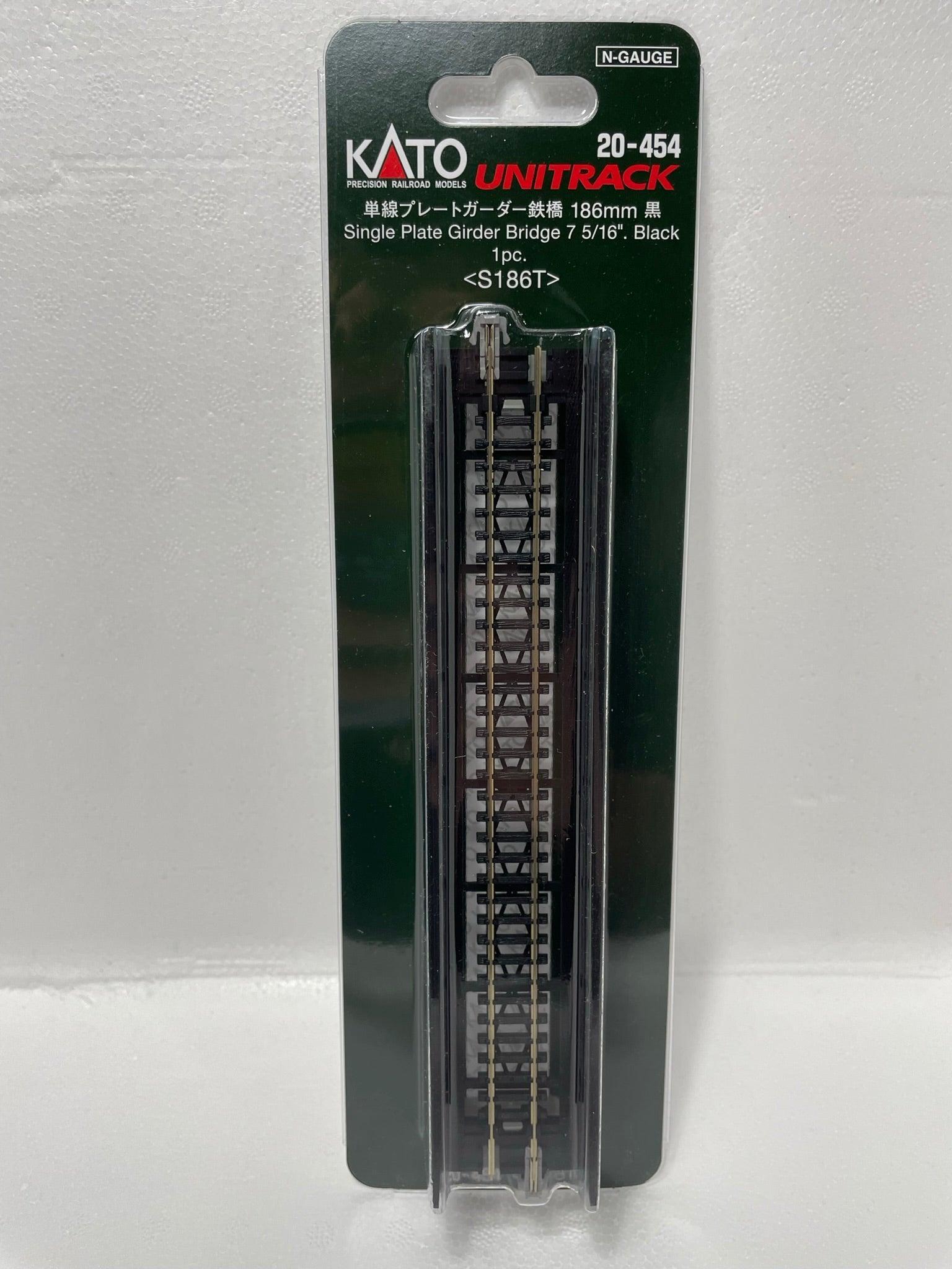 Kato 20-454 | Unitrack 186mm (7 5/16") Single Plate Girder Bridge - Black [1 pc] | N Scale