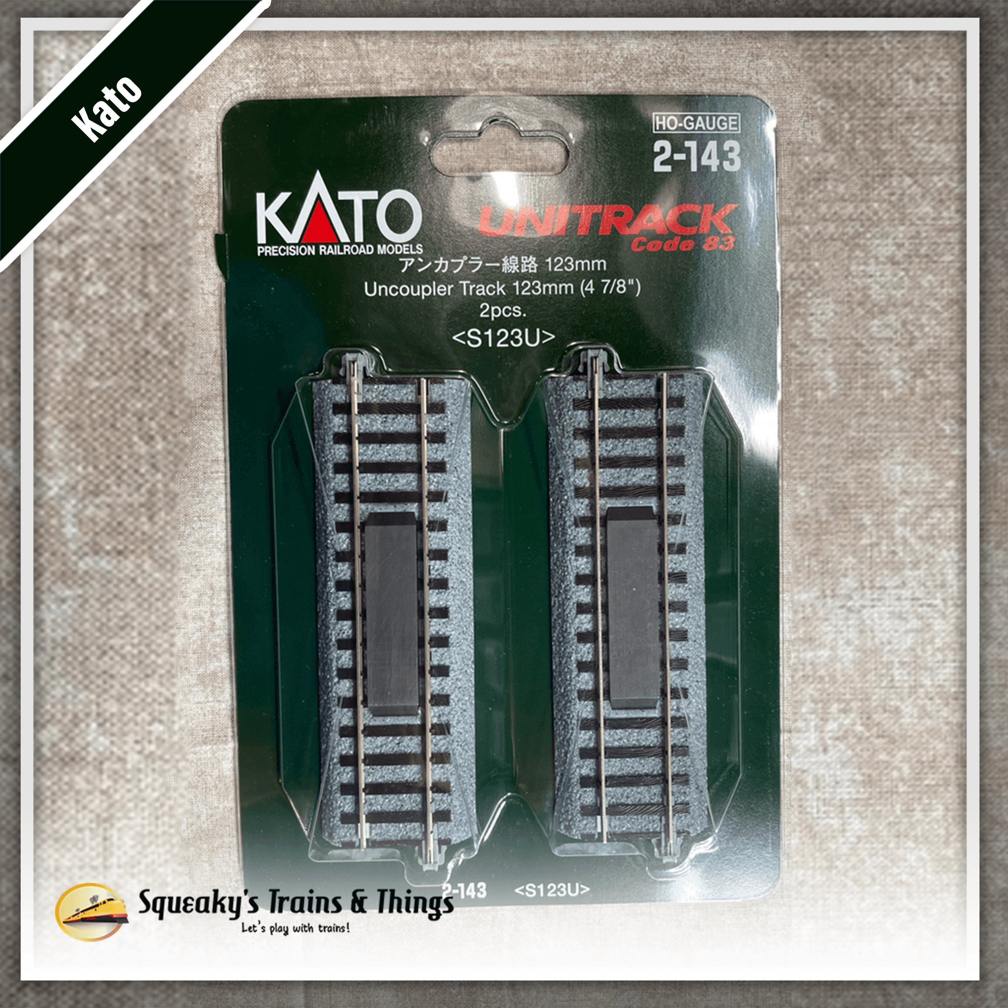 Kato 2143 | Unitrack 123mm (4 7/8") Uncoupling track [2 pcs] | HO Scale