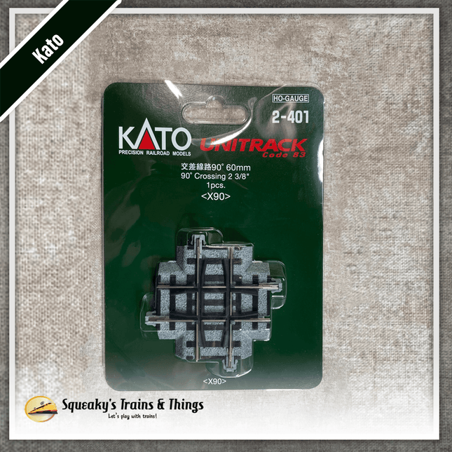 Kato 2401 | Unitrack 60mm (2 3/8") 90° Crossing [1 pc] | HO Scale