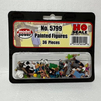 Model Power 5799 | 36 Painted Assorted Figures | HO Scale