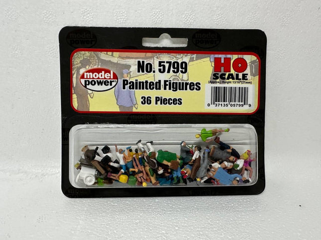 Model Power 5799 | 36 Painted Assorted Figures | HO Scale