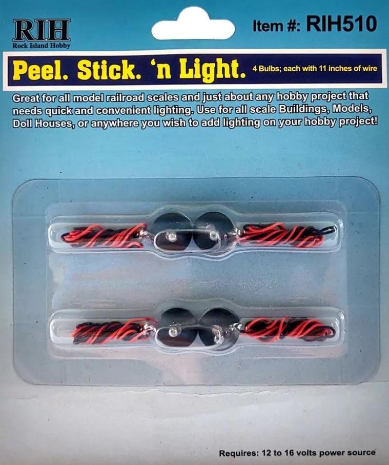 Rock Island Hobby 510 | Peel. Stick. 'n Light - 4 Pack | Multi Scale