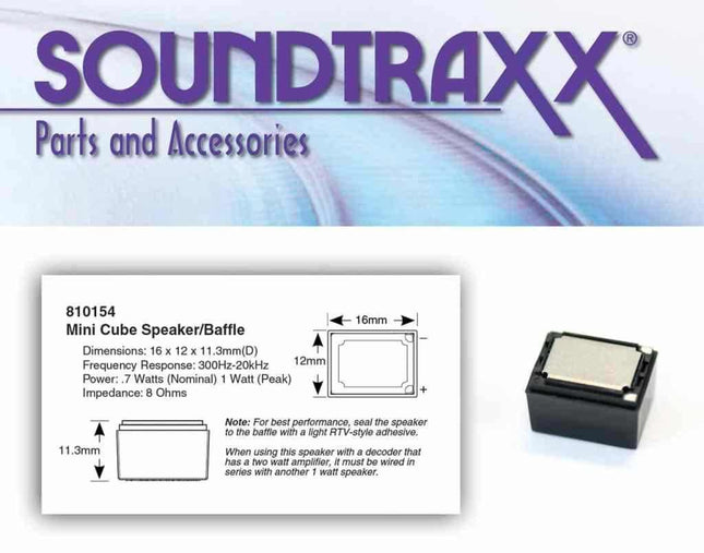 SoundTraxx 810154 | Mini Cube Oval Speaker/Baffle